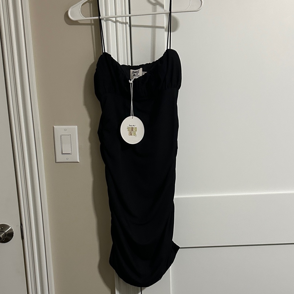 NWT Princess Polly Black Ruched Women's Mini Dress
